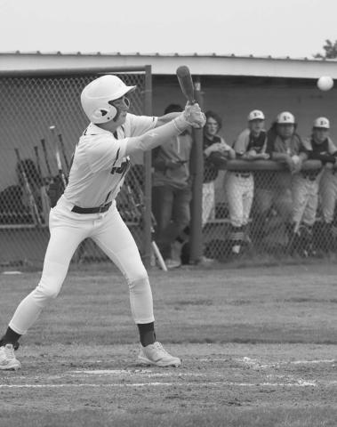 CLOSE CALL - Smyer Bobcat Dylan McPail singled on a line drive during his team’s game March 29 against the Post Antelopes at home. (Staff photo by Aalijah Soliz)