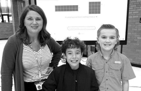 TECHNOLOGY EXPO-The LISD Technology Department hosted a Technology Expo earlier this evening to end our focus on CTE Month. A big crowd came out. LISD educators and students showed parents all the things that they are learning through technology, all the things they can do with technology, and all the things that technology is doing to help them be successful after high school. In photo are South 3rd Grade Teacher Christine Martin,Trace Gavina and Rayden Smith.(Photo submitted by Cristal Isaacks)