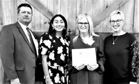 Robyn Parkinson, LISD school counselor, was honored as the Texas A&amp;M AgriLife Extension - Hockley County 2025 Distinguished Leader and Salute to Excellence winner. Parkinson has worked for LISD for 26 years and has dedicated 15 years of service to the Hockley County 4-H program. (Hockley County Extension Office photo).