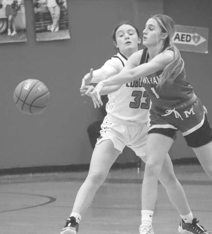 STEAL - Levelland Loboette Presley Smith pressed the defense to force a turnover in the girls win. The Loboettes next game will be against the Big Spring steers for the district opener. (Staff photo by Aalijah Soliz)