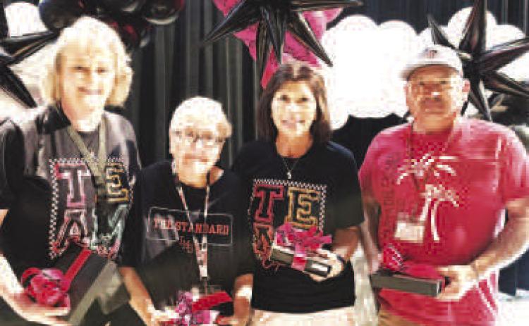 LISD 25 YEARS OF SERVICE AWARD - Liz Pruitt, Jaime Rubalcava, Nellie Sanchez and Jeanne Smith. (Levelland ISD photo)