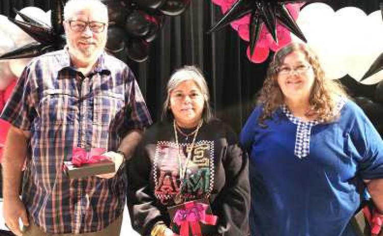 LISD 20 YEARS OF SERVICE AWARD - Kelly Buckner, Juaia Maldonado and Mike Sapia. (Levelland ISD photo)
