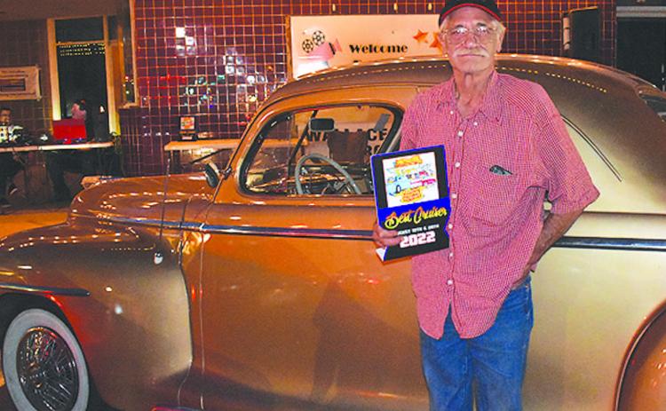 1947 PLYMOUTH– Mark Moyer of Levelland received a People’s Choice award for his golden beauty, a 1947 Plymouth, in the annual Thunder on the Plains Cruise Friday night. Moyer purchased the classic car a year and a half ago and has thoroughly enjoyed taking it to car shows. (Staff Photo)